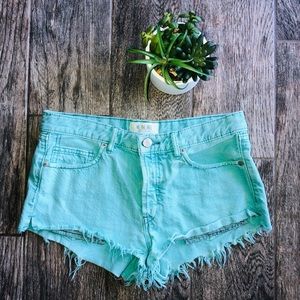 Denim cutoff shorts